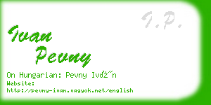 ivan pevny business card